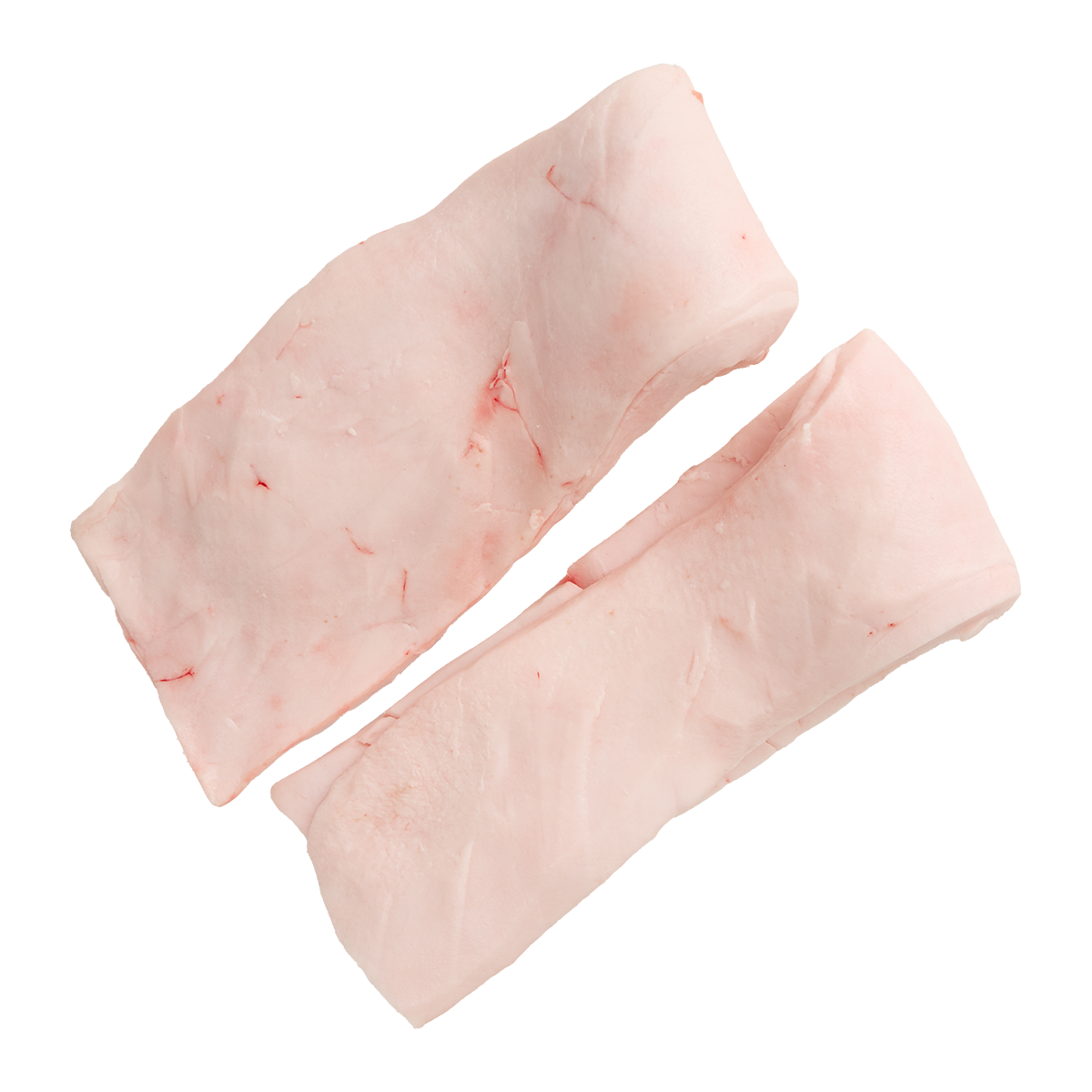 Firm fat on pork loin